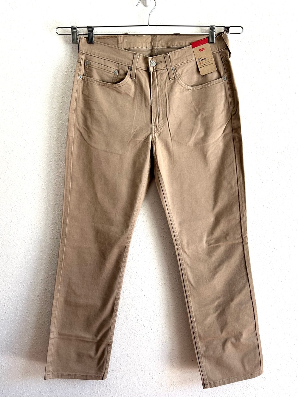 Levi's 514 Straight Leg Jeans Men's Size 34x32 Beige Stretch Twill Regular Fit
